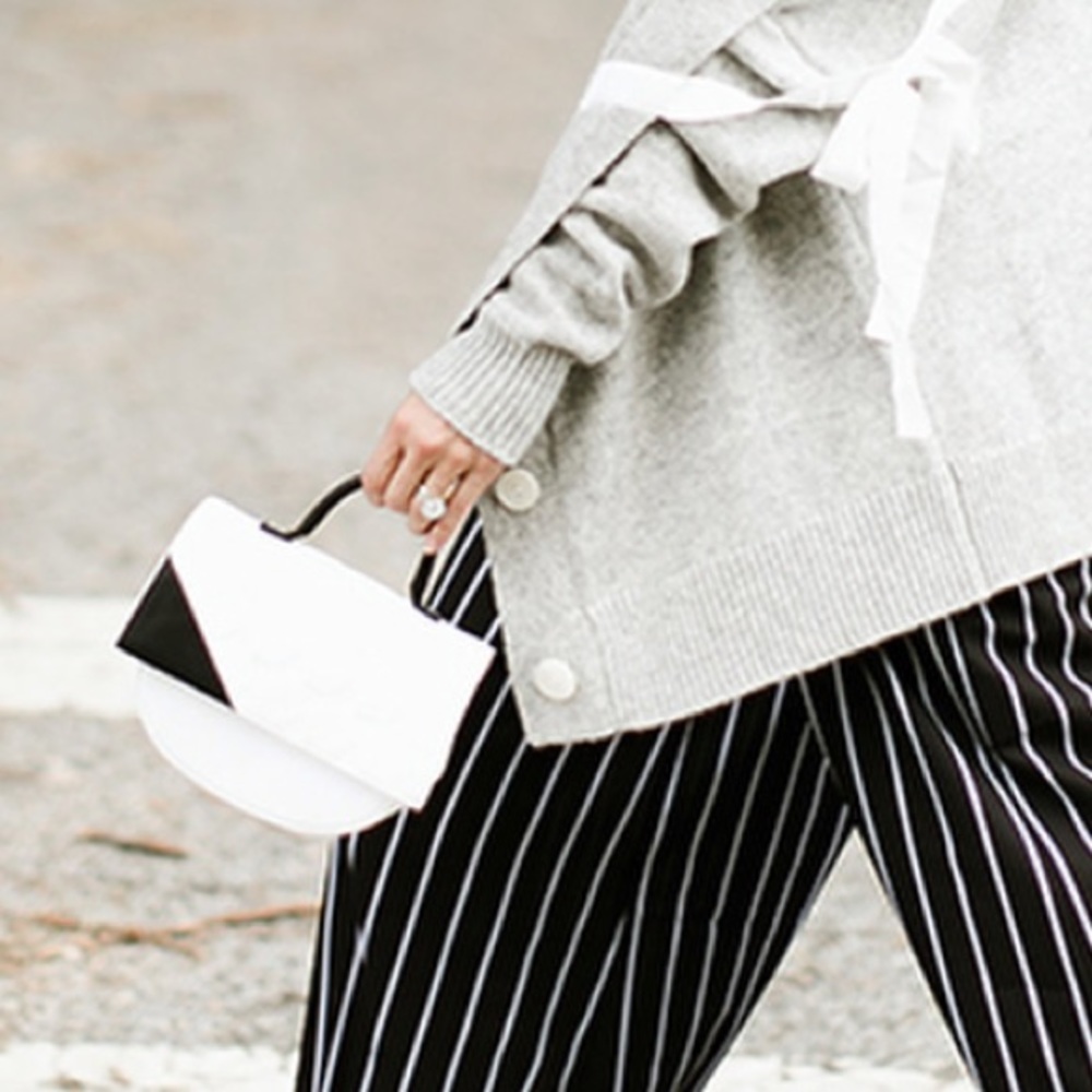 HEIRLOOM White Geometric Minimalist Crossbody Bag